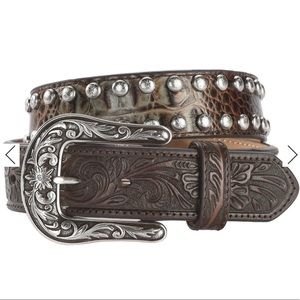 SHYANNE WOMEN'S STUDDED CROC PRINT WESTERN BELT